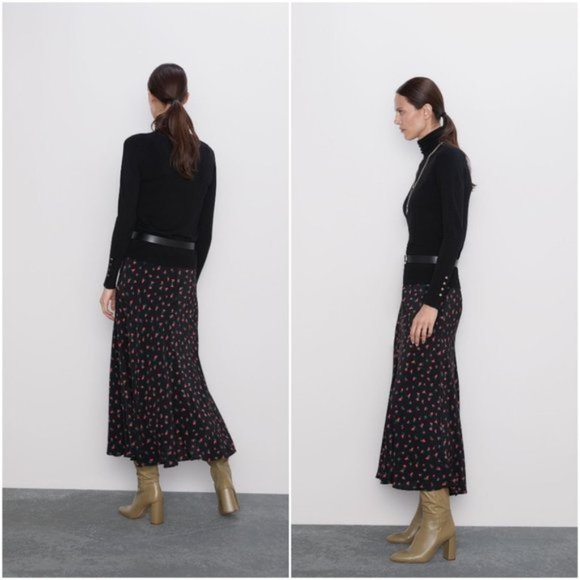 Zara Floral Print Boho Midi Skirt (NWT) - Picture 15 of 15